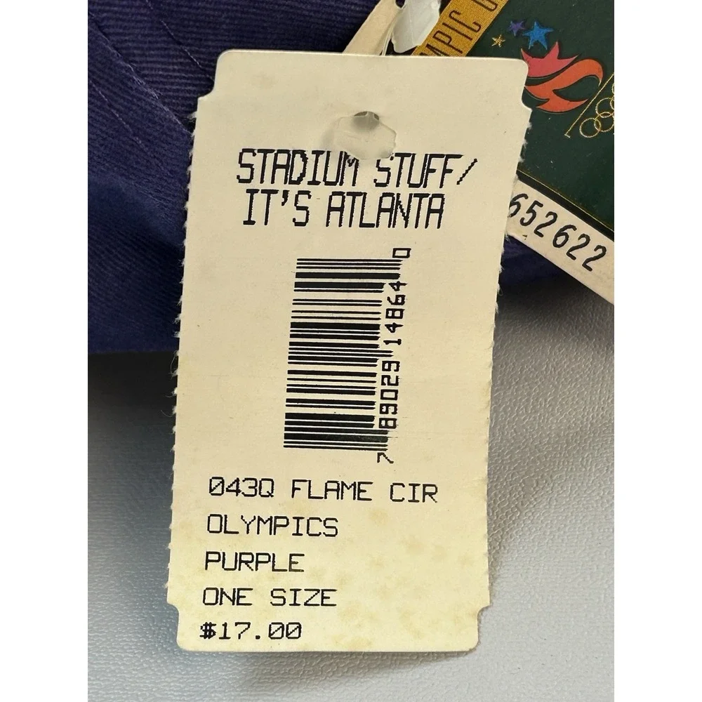 Vintage 1996 Atlanta Olympics Hat Purple Cotton Strapback The Game NOS NWT